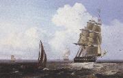 Attributed to john wilson carmichael Shipping off Scarborough (mk37) painting
